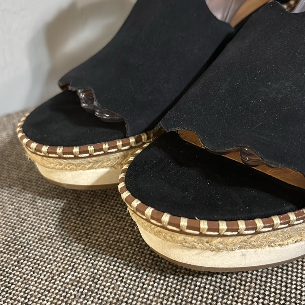 Crown Vintage black strappy wedges, size 9M. - Picture 6 of 16